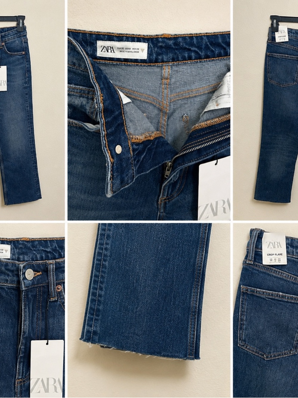 ZARA Cropped Flare Jeans